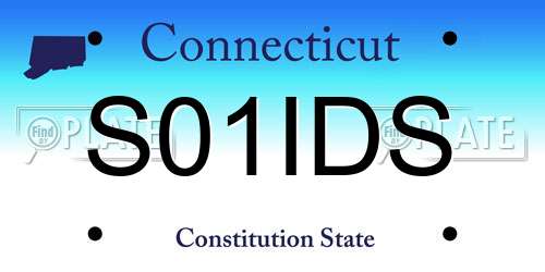 S01IDS Connecticut License Plate