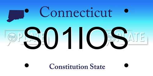 S01IOS Connecticut License Plate