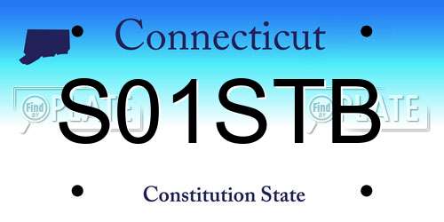 S01STB Connecticut License Plate