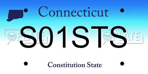S01STS Connecticut License Plate