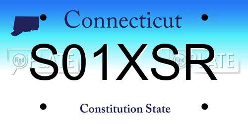S01XSR Connecticut License Plate