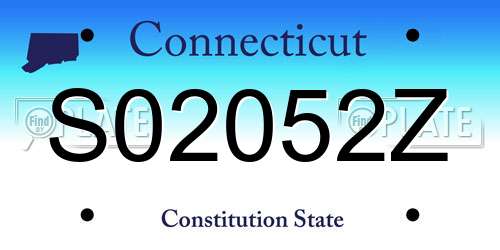 S02052Z Connecticut License Plate