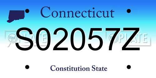 S02057Z Connecticut License Plate