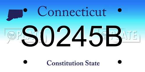 S0245B Connecticut License Plate