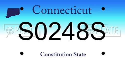S0248S Connecticut License Plate