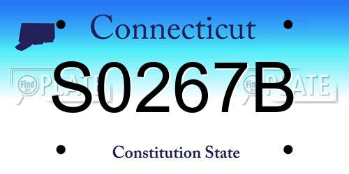 S0267B Connecticut License Plate