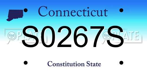 S0267S Connecticut License Plate