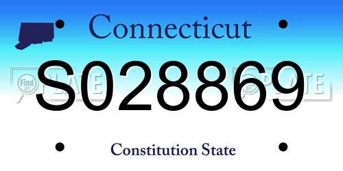S028869 Connecticut License Plate