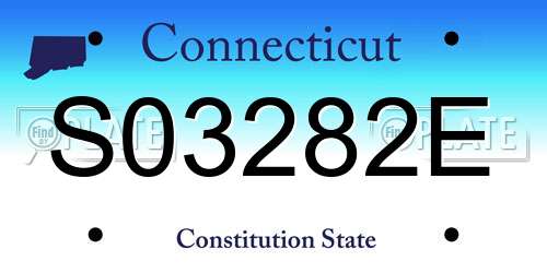 S03282E Connecticut License Plate