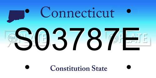 S03787E Connecticut License Plate