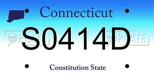 S0414D Connecticut License Plate