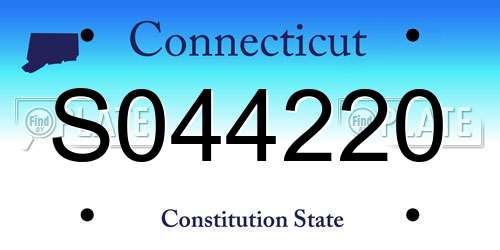 S044220 Connecticut License Plate