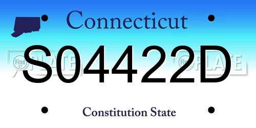 S04422D Connecticut License Plate