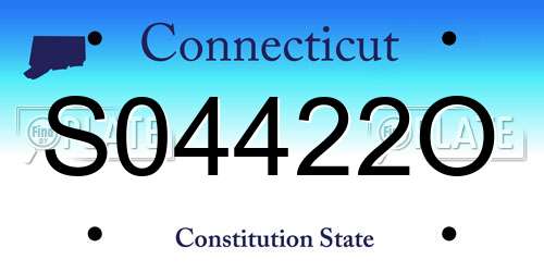 S04422O Connecticut License Plate