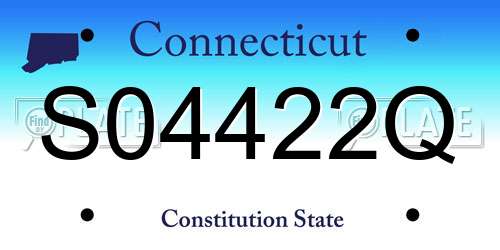 S04422Q Connecticut License Plate