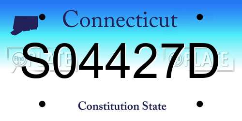 S04427D Connecticut License Plate