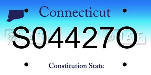 S04427O Connecticut License Plate