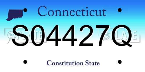 S04427Q Connecticut License Plate