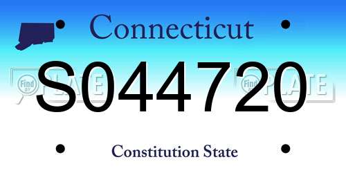 S044720 Connecticut License Plate