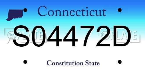 S04472D Connecticut License Plate
