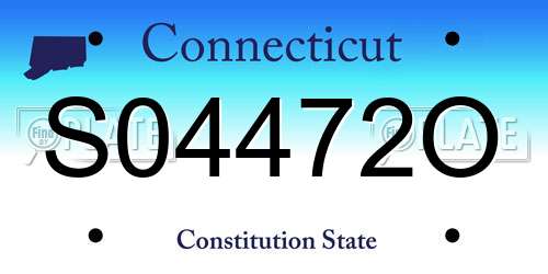S04472O Connecticut License Plate