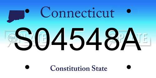 S04548A Connecticut License Plate