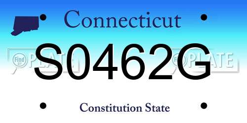 S0462G Connecticut License Plate