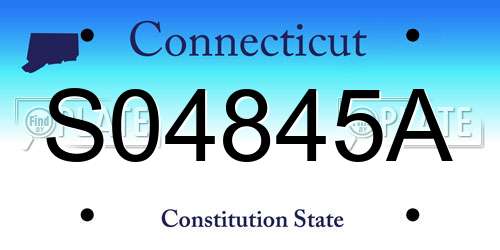 S04845A Connecticut License Plate