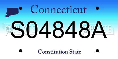 S04848A Connecticut License Plate