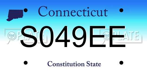 S049EE Connecticut License Plate