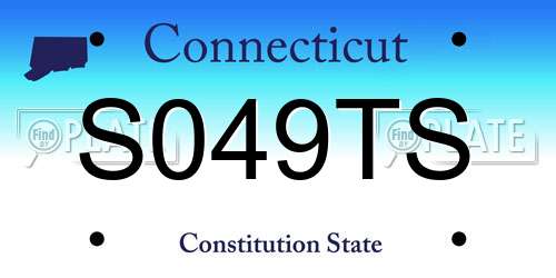 S049TS Connecticut License Plate