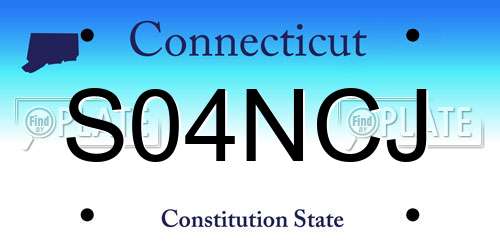 S04NCJ Connecticut License Plate