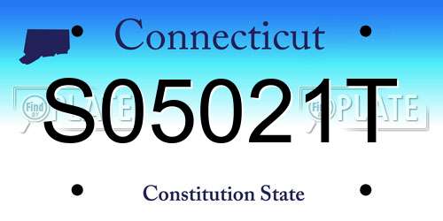 S05021T Connecticut License Plate