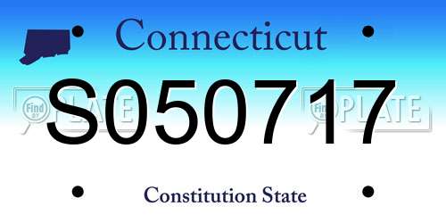 S050717 Connecticut License Plate
