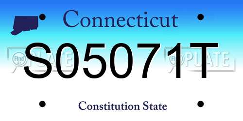 S05071T Connecticut License Plate