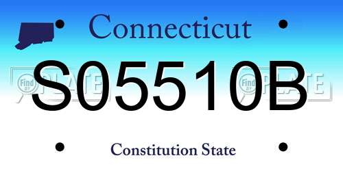 S05510B Connecticut License Plate