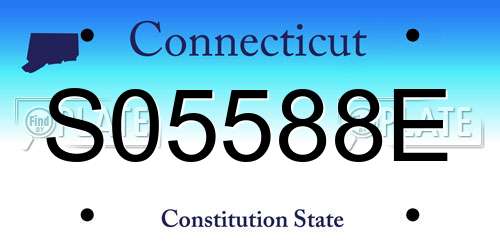 S05588E Connecticut License Plate