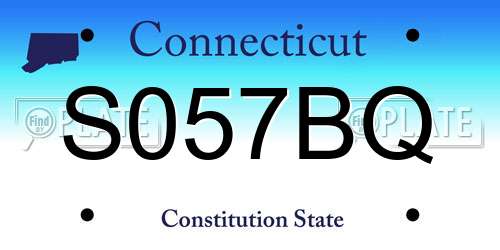 S057BQ Connecticut License Plate
