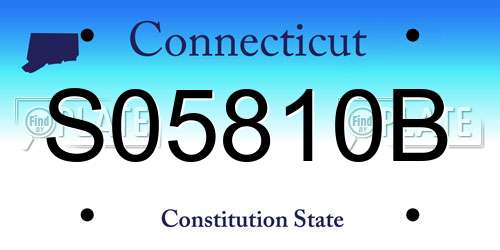 S05810B Connecticut License Plate