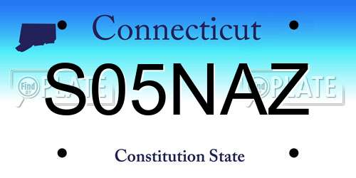 S05NAZ Connecticut License Plate