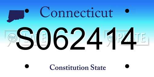 S062414 Connecticut License Plate