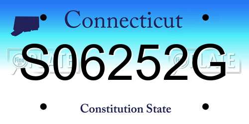 S06252G Connecticut License Plate
