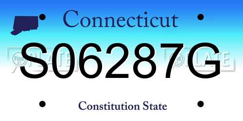 S06287G Connecticut License Plate