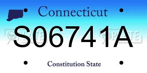 S06741A Connecticut License Plate