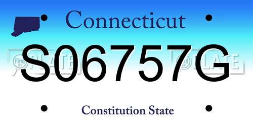 S06757G Connecticut License Plate