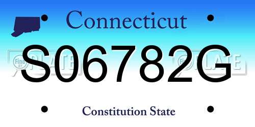 S06782G Connecticut License Plate