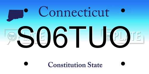 S06TUO Connecticut License Plate