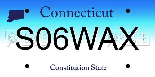 S06WAX Connecticut License Plate