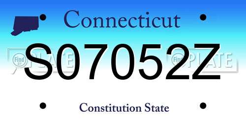 S07052Z Connecticut License Plate