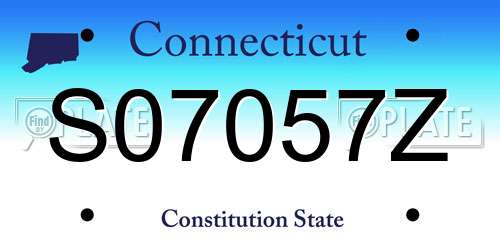 S07057Z Connecticut License Plate
